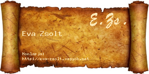 Eva Zsolt névjegykártya